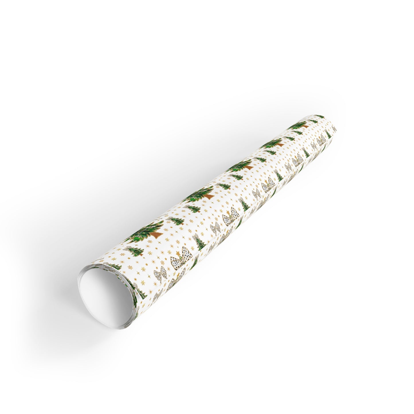 Green Christmas Tree Wrapping Paper Rolls, 1pc