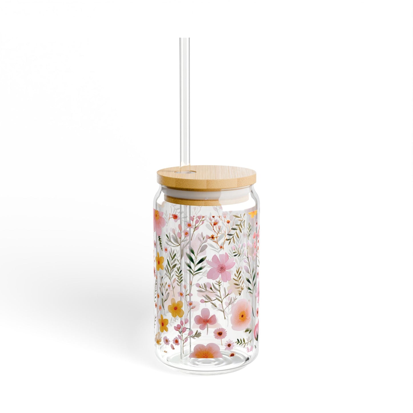 Wildflowers Sipper Glass, 16oz