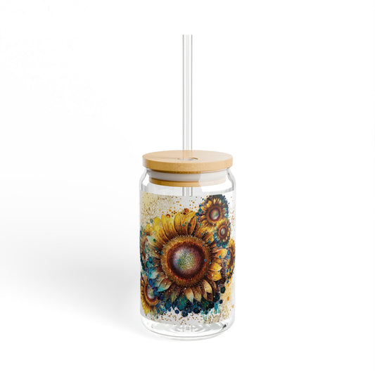 SUNFLOWER Sipper Glass, 16oz