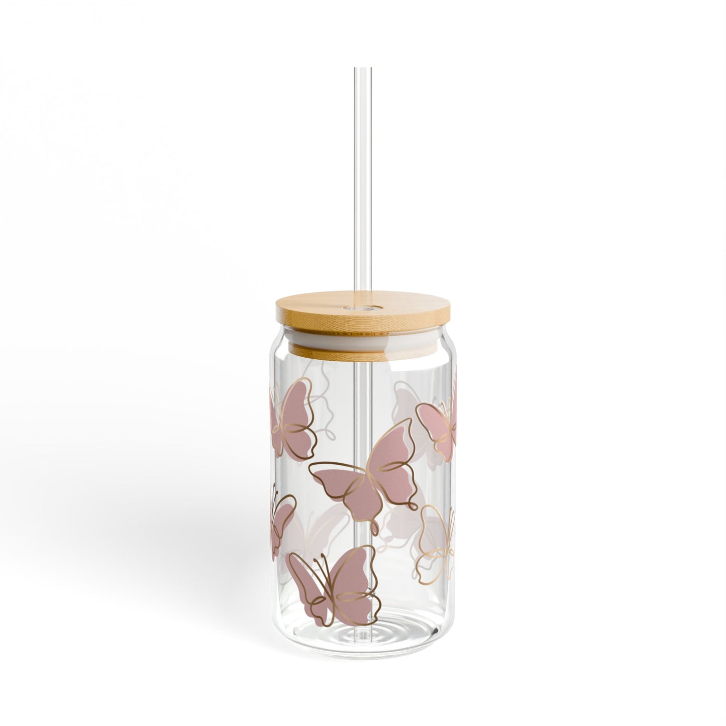 BUTTERFLIES Sipper Glass, 16oz