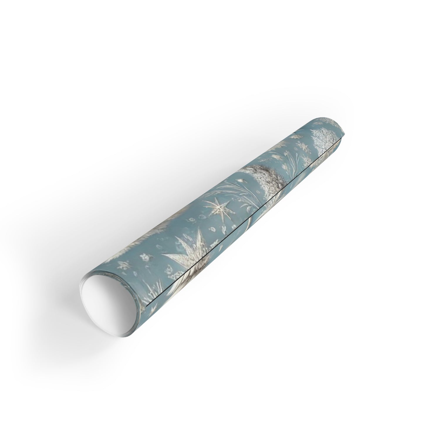 Luxurious Icy Blue Winter Wonderland Design Wrapping Paper Rolls, 1pc