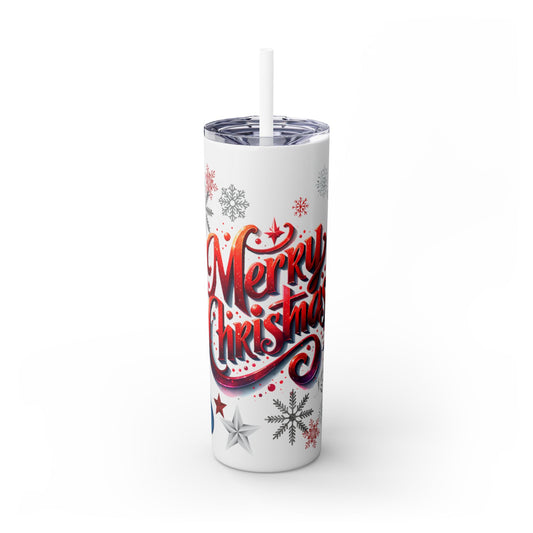 MERRY CHRISTMAS W/Straw, 20oz