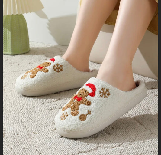 Christmas Snowflake Gingerbread Slipper Winter Non-Slip